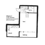Rent 1 rooms apartment of 38 m² in Sibbhult