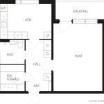 Rent 1 rooms apartment of 52 m² in Ockelbo