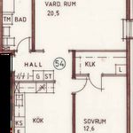 Rent 2 rooms apartment of 65 m² in Marielund