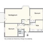 Hyr ett 3-rums lägenhet på 74 m² i Södra
