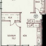 Rent 2 rooms apartment of 66 m² in Marielund