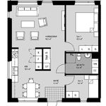 Hyr ett 3-rums lägenhet på 68 m² i Växjö
