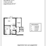 Hyr ett 1-rums lägenhet på 45 m² i Hede