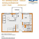 Rent 1 rooms apartment of 34 m² in Växjö