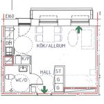 Hyr ett 1-rums lägenhet på 30 m² i Boden