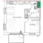 Hyr ett 2-rums lägenhet på 50 m² i Boden