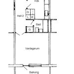Rent 1 rooms apartment of 49 m² in Vetlanda