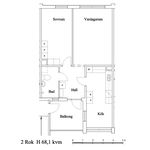 Hyr ett 2-rums lägenhet på 68 m² i Lönsboda