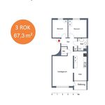 Rent 3 rooms apartment of 67 m² in Borås - Hässleholmen